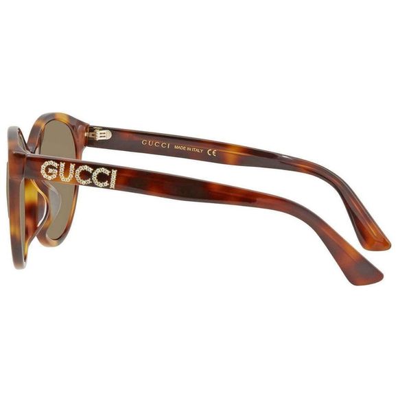 NEW Gucci Brown Oval Women\'s Sunglasses